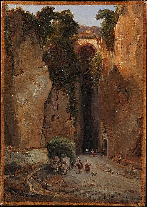 Entrance to the Grotto of Posillipo, 1822, Jean-Charles-Joseph Rémond