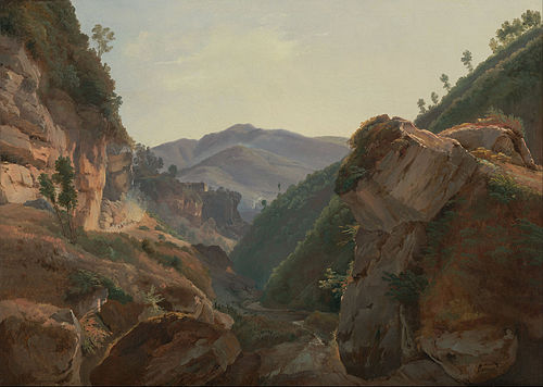 Mountain Landscape with Road to Naples, 1821, Jean-Charles-Joseph Rémond