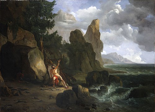 Philoctète blessé sur l'île de lemnos, 1818, Jean-Charles-Joseph Rémond