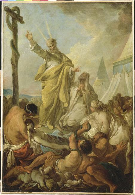 Moïse et le serpent d'airain, 1743, Jean-Charles Frontier