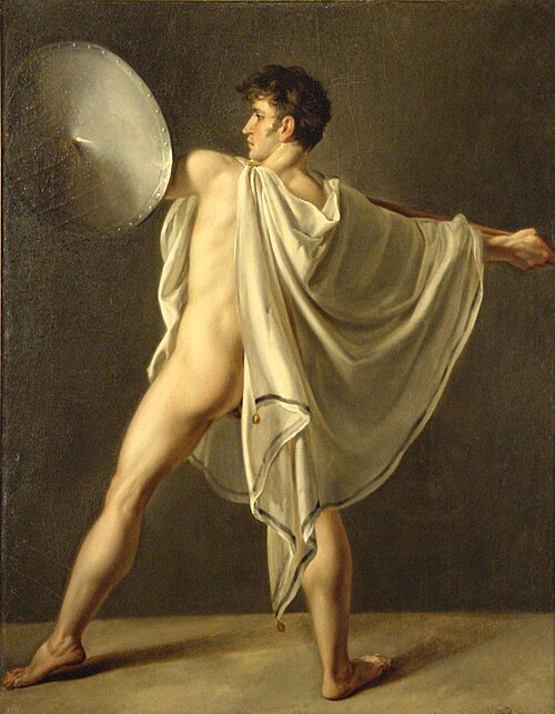 Krijgsman met lans en schild, 1808, Jean-Eugène-Charles Alberti