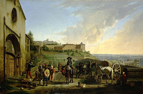Le Marché de la place des Minimes à Lyon, 1819, Jean-François Bellay