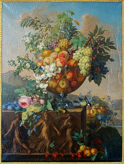 Coupe de fleurs et de fruits, 1815, Jean-François Bony