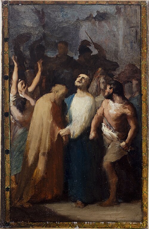 Esquisse pour l'église Saint-Jacques-Saint-Christophe de la Villette : Martyre de Saint-Jacques, 1843, Jean-François Brémond