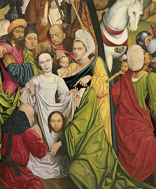 Sainte Véronique et un groupe de Chevaliers, , Derick Baegert