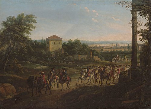 Landschaft mit Reitern, , Willem van Bemmel