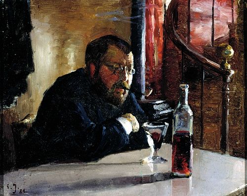 Portrait of Hans Jæger, 1888, Sven Jørgensen