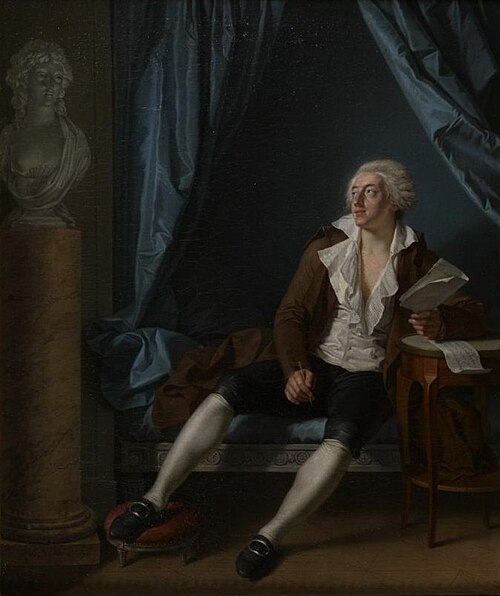 Portrait de Charles-Albert Demoustier, 1794, Jean-Jacques Le Barbier