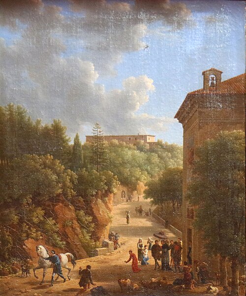Scène de la vie italienne, le Saint-Sacrement porté aux malades, , Jean-Joseph-Xavier Bidauld