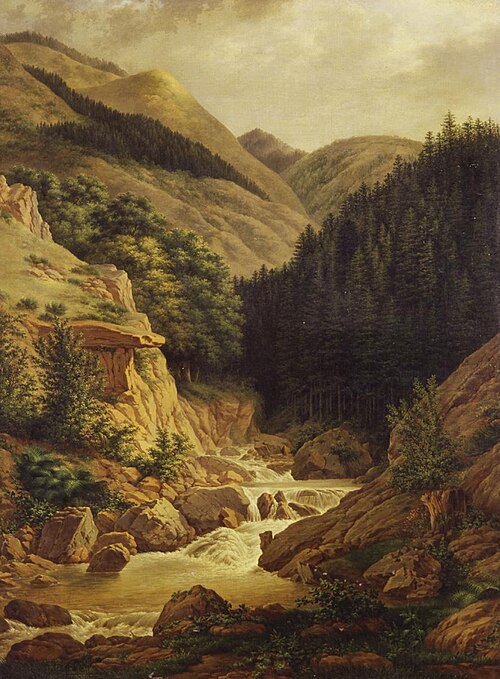 Paysage animé au torrent, , Jean-Joseph-Xavier Bidauld
