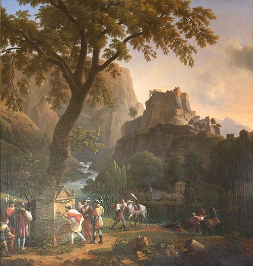 François Ier à la fontaine de Vaucluse, 1803, Jean-Joseph-Xavier Bidauld