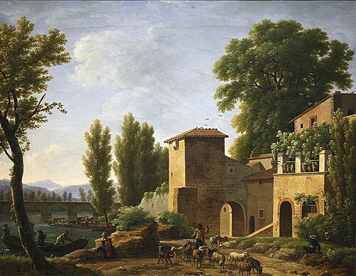 Paysage classique avec figures, 1822, Jean-Joseph-Xavier Bidauld
