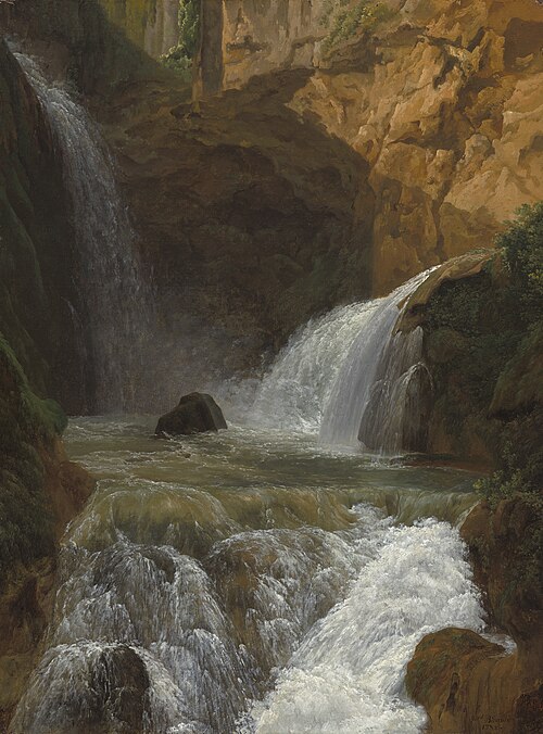 Vue des Cascatelles à Tivoli, 1788, Jean-Joseph-Xavier Bidauld