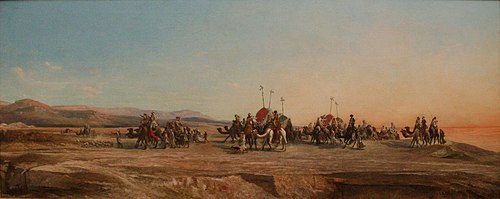 Nezla d'Ouargla : à la recherche d'un campement, 1859, Jean-Joseph Bellel