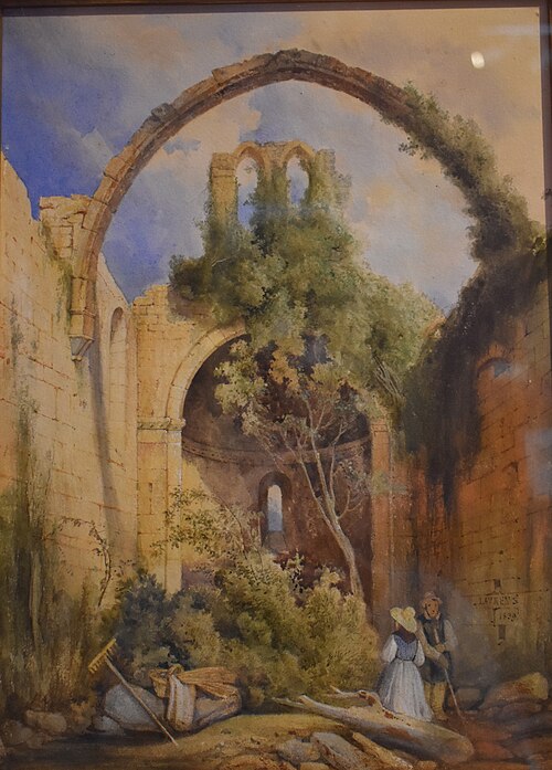 Ruines d'un vieux cloître, 1839, Bonaventure Laurens