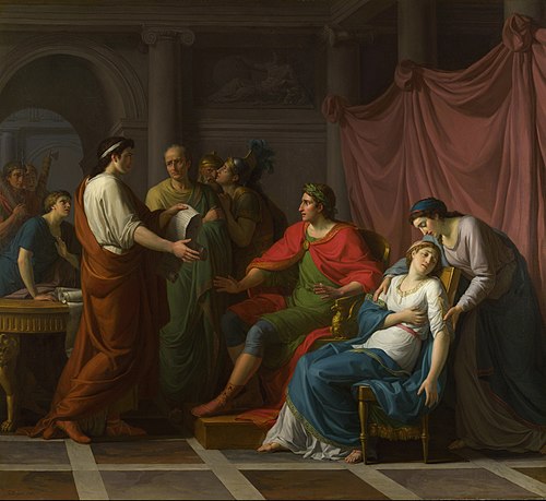 Virgil reading the Aeneid to Augustus and Octavia, 1787, Jean-Joseph Taillasson
