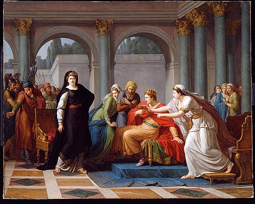 "Seigneur! Voyez ces yeux" (Cleopatra Discovered by Rodogune to Have Poisoned the Nuptial Cup), 1791, Jean-Joseph Taillasson