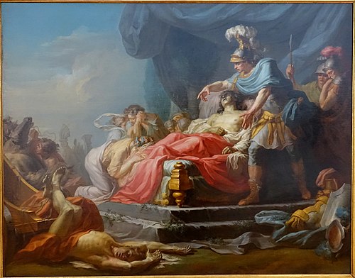 Achilles Displaying the Body of Hector at the Feet of Patroclus, 1769, Jean-Joseph Taillasson