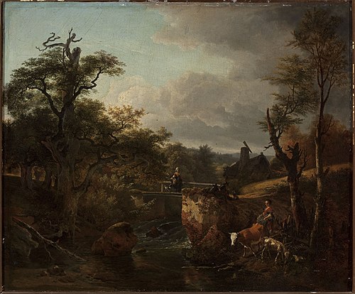 Landscape with a waterfall, 1815, Jean-Louis de Marne