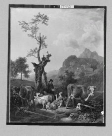 Paysage avec vaches, 1779, Jean-Louis de Marne