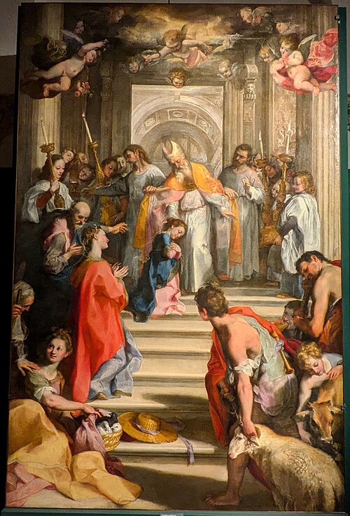 Presentation of Virgin Mary at the Temple, 1600, Federico Barroci
