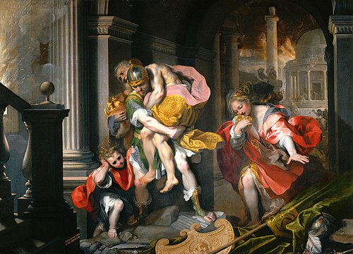 Escape of Aeneas from Troy, 1598, Federico Barocci