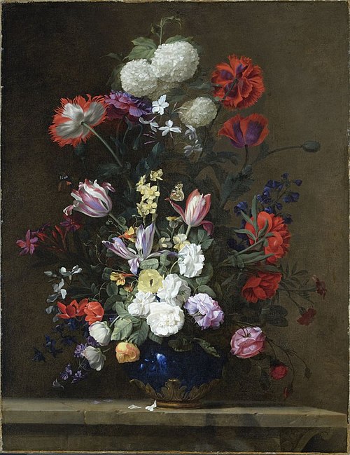 Bouquet de fleurs dans un vase orné de bronzes dorés, 1648, Jean-Michel Picart