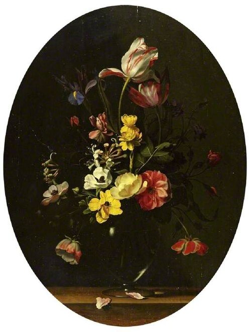 A vase of flowers, 1650, Jean-Michel Picart