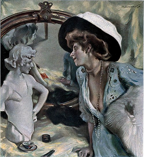 Portrait de femme, pastel, 1908, Hugo von Habermann