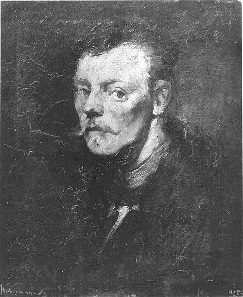 Der Bruder des Künstlers mit rotem Kragen, 1875, Hugo von Habermann