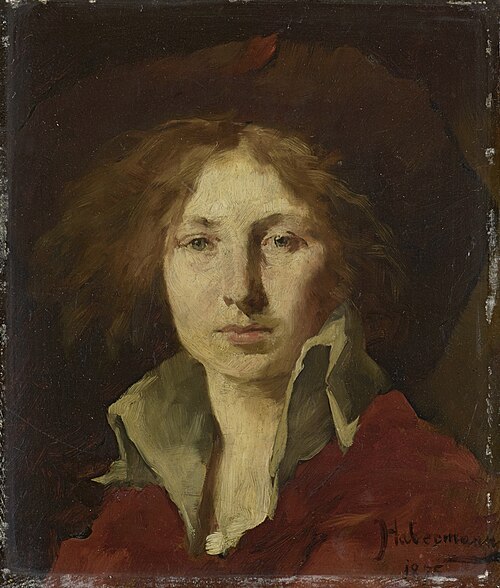 Weiblicher Kopf, 1875, Hugo von Habermann