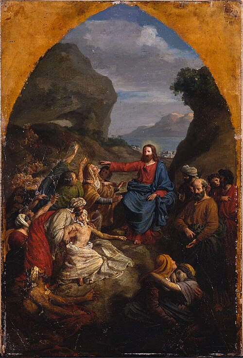 Esquisse pour Notre-Dame de Paris : Jésus-Christ guérissant les malades, 1835, Jean-Pierre Granger