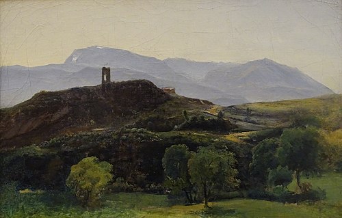 La tour sans Venin. Environ de Grenoble, 1843, Jean Achard