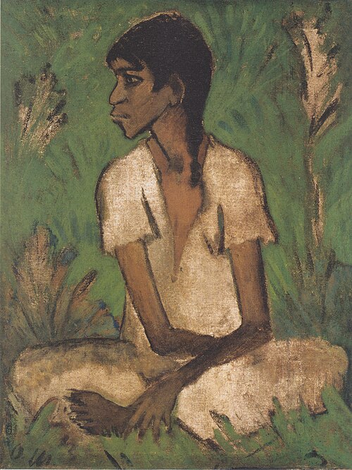 Seated Gypsy Girl, 1926, Otto Mueller
