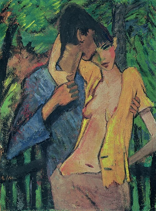 Lovers (The Artist and Irene Altmann), 1919, Otto Mueller