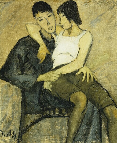 Seated Couple, 1920, Otto Mueller