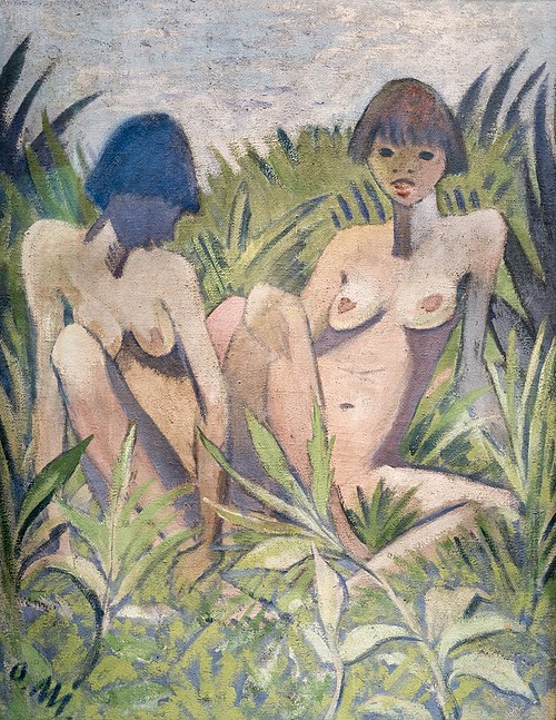 Two Nudes on the Grass, 1924, Otto Mueller