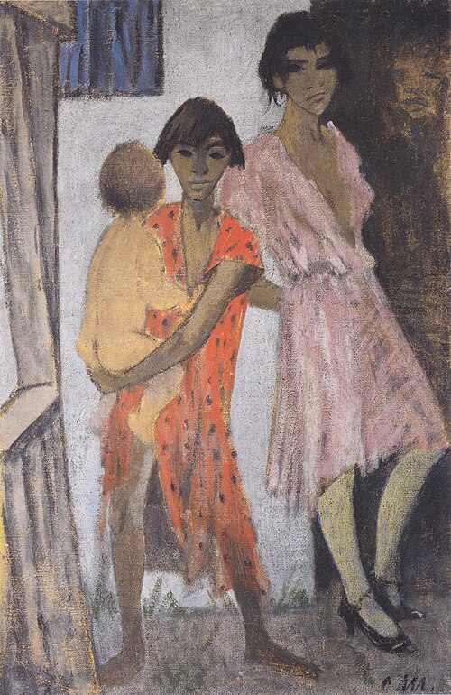 Standing Gypsy Children, 1927, Otto Mueller