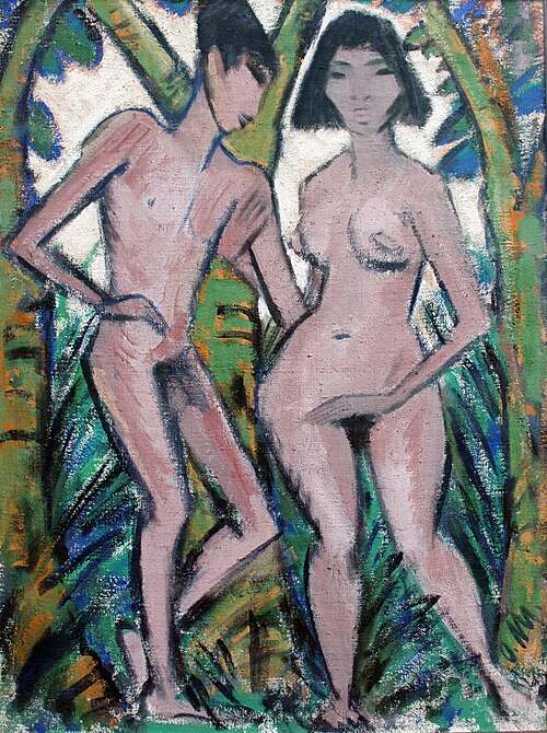 Adam and Eve, 1917, Otto Mueller