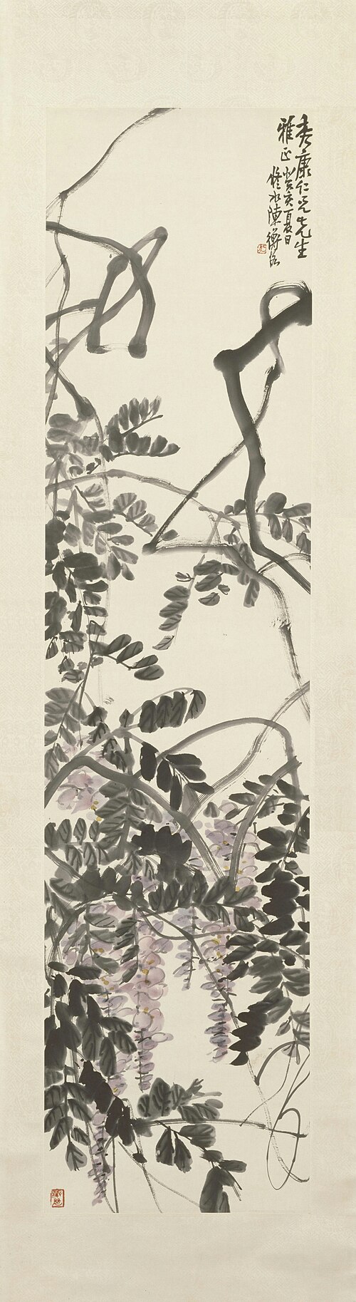 陈师曾紫藤图轴, 1923, Shizeng Chen
