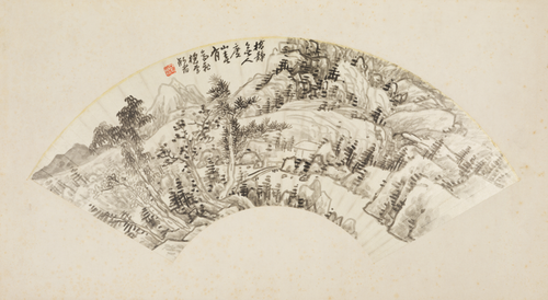 陈衡恪山水图扇面, , Shizeng Chen