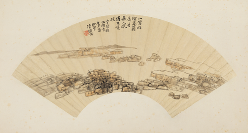 陈衡恪山水图扇面, , Shizeng Chen