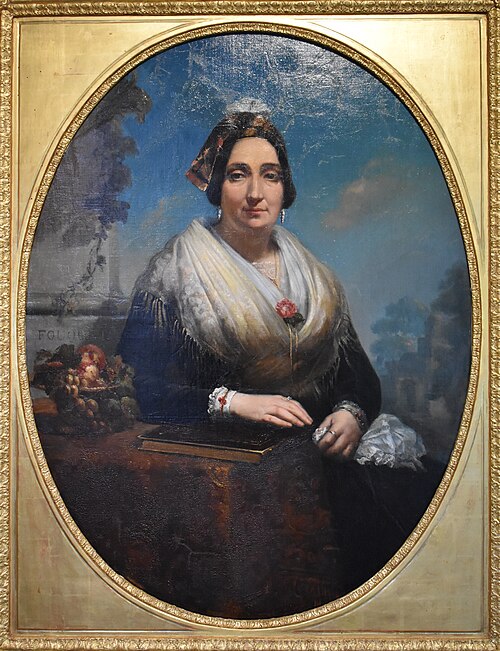 Portrait d'Élisabeth Grange, 1846, Jean-Baptiste Marie Fouque