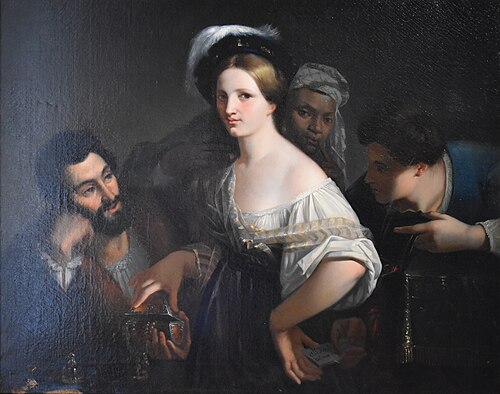 La jeune courtisane, 1850, Jean-Baptiste Marie Fouque