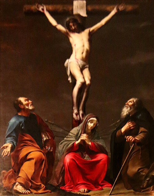 le Christ en croix entre la Vierge saint Pierre et saint Antoine, 1640, Jean Daret