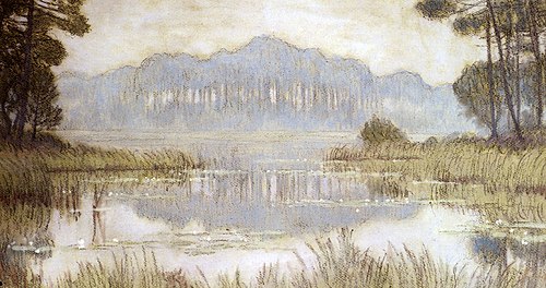 Landscape With Overgrown Pond, 1900, Jean Francis Auburtin