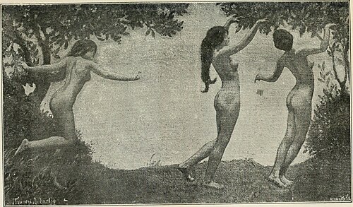 Danses nues sur fond de soir, 1902, Jean Francis Auburtin