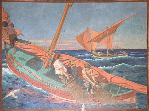 La Pêche au gangui, 1899, Jean Francis Auburtin