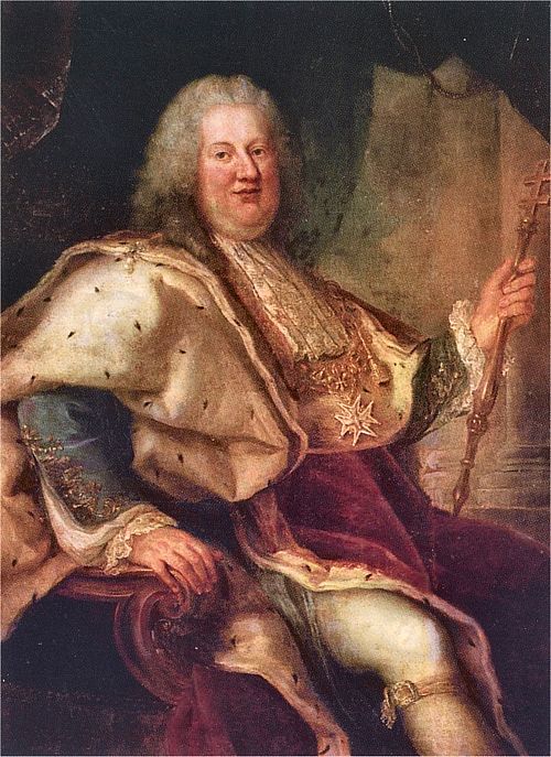 portrait de Stanislas Leczinski tenant le sceptre, 1758, Jean Girardet