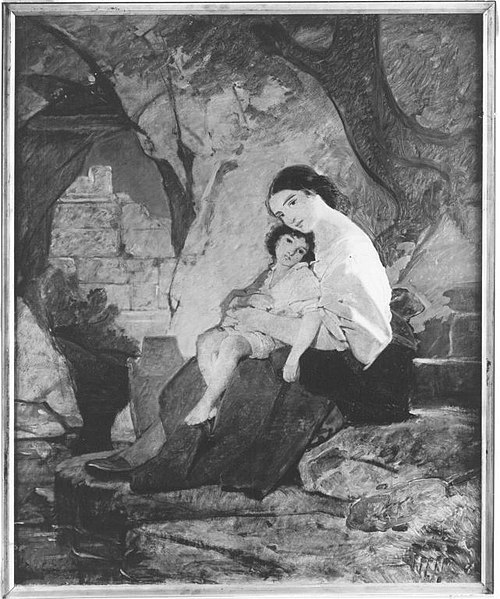 Italienerin mit ihrem Kind, 1836, Philipp Foltz